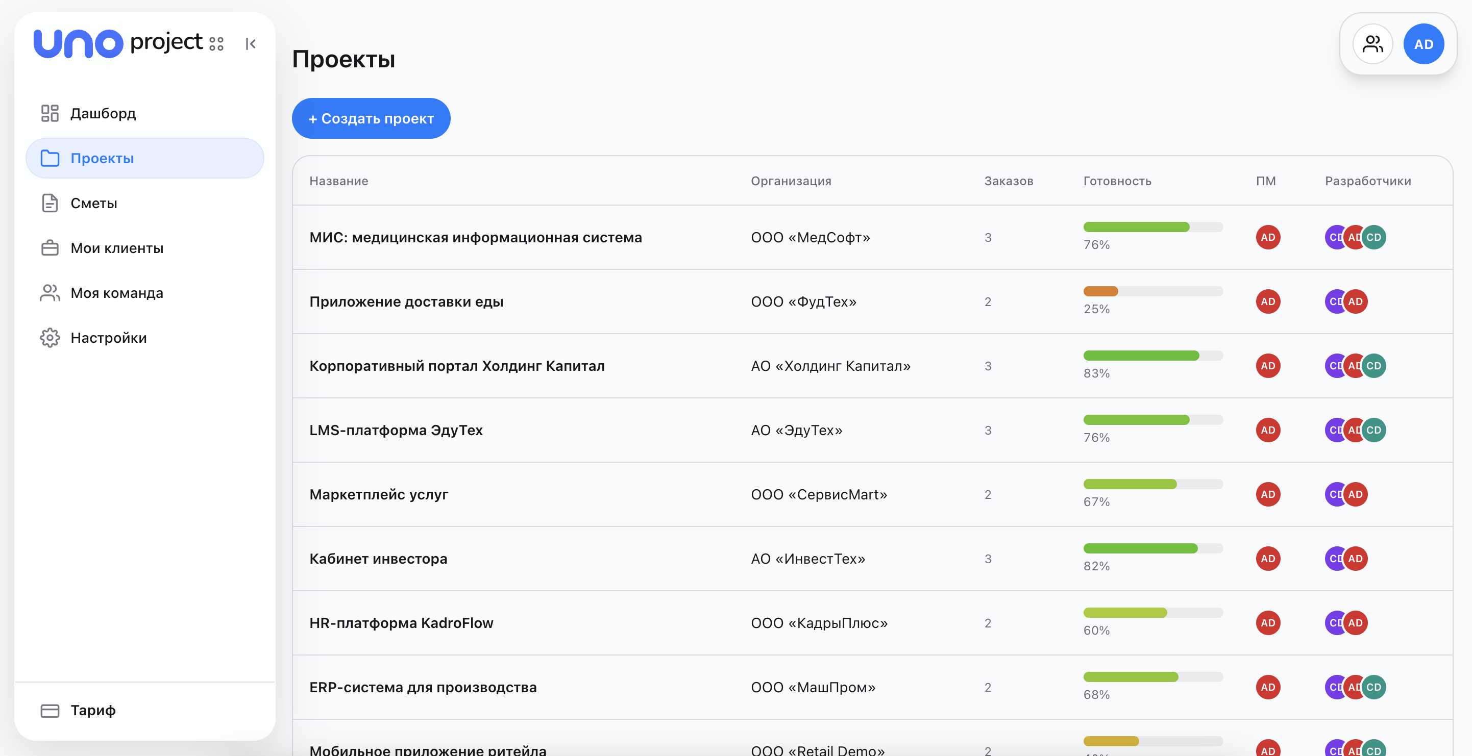 UnoProject — возможность 2